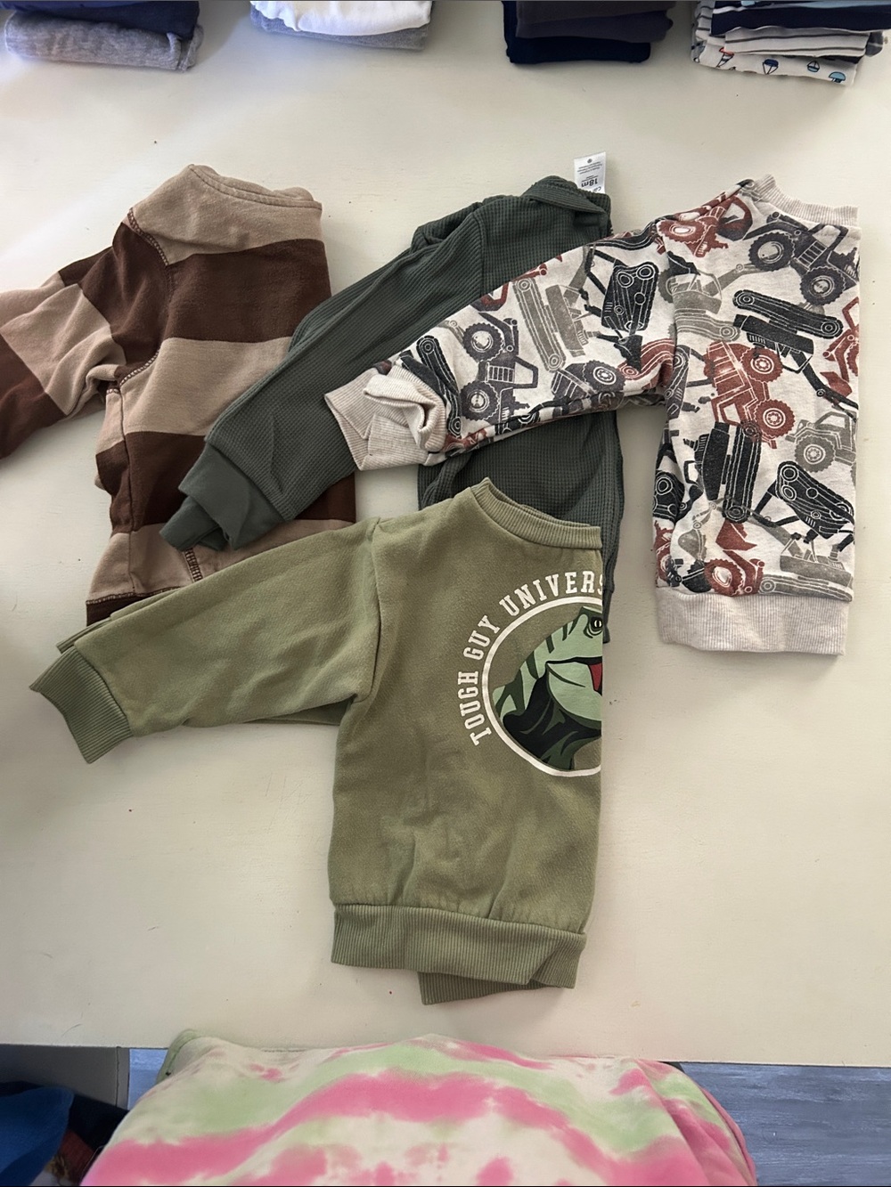 Kids Olive Green 'Tough Guy University' Crewneck Sweatshirt - Unbranded